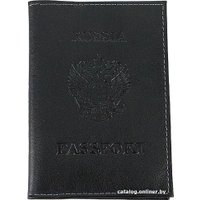 Обложка для паспорта Poshete 604-117LG-BBW (черный)