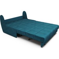 Диван Мебель-АРС Аккордеон Барон №2 ППУ 120x200 (бархат синий/зеленый Star Velvet 43 Black Green)