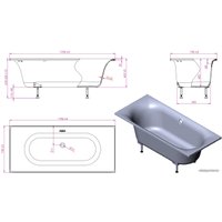 Ванна Astra-Form Лира 170x75 (SOLID Surface)