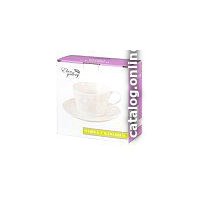 Чашка с блюдцем Elan Gallery Птички на ветке 540198