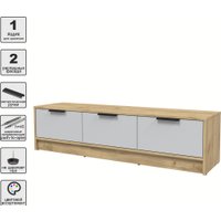 Тумба Интерлиния ТВ Концепт КТ-ТВ3-35 (серый/дуб золотой)