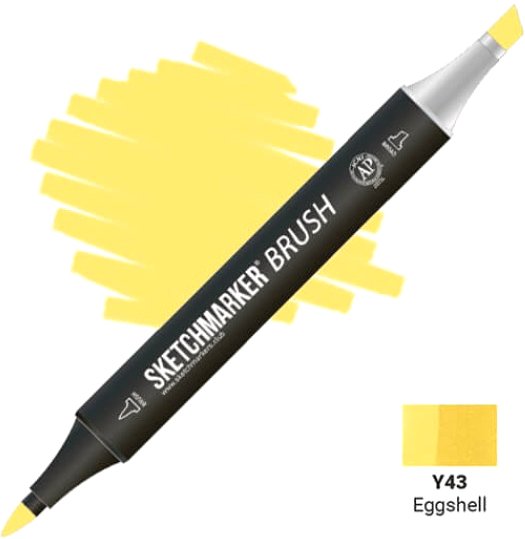 

Маркер художественный Sketchmarker Brush Двусторонний Y43 SMB-Y43 (яичная скорлупа)