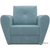 Кресло-кровать Мебель-АРС Квартет (велюр, голубой luna 089)
