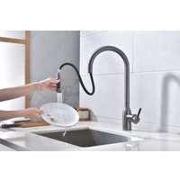 Смеситель Paulmark Iniversal Un213880-GM (черный/вороненая сталь)