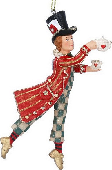 

Елочная игрушка Gisela Graham Alice in Christmas Land Безумный шляпник 10034