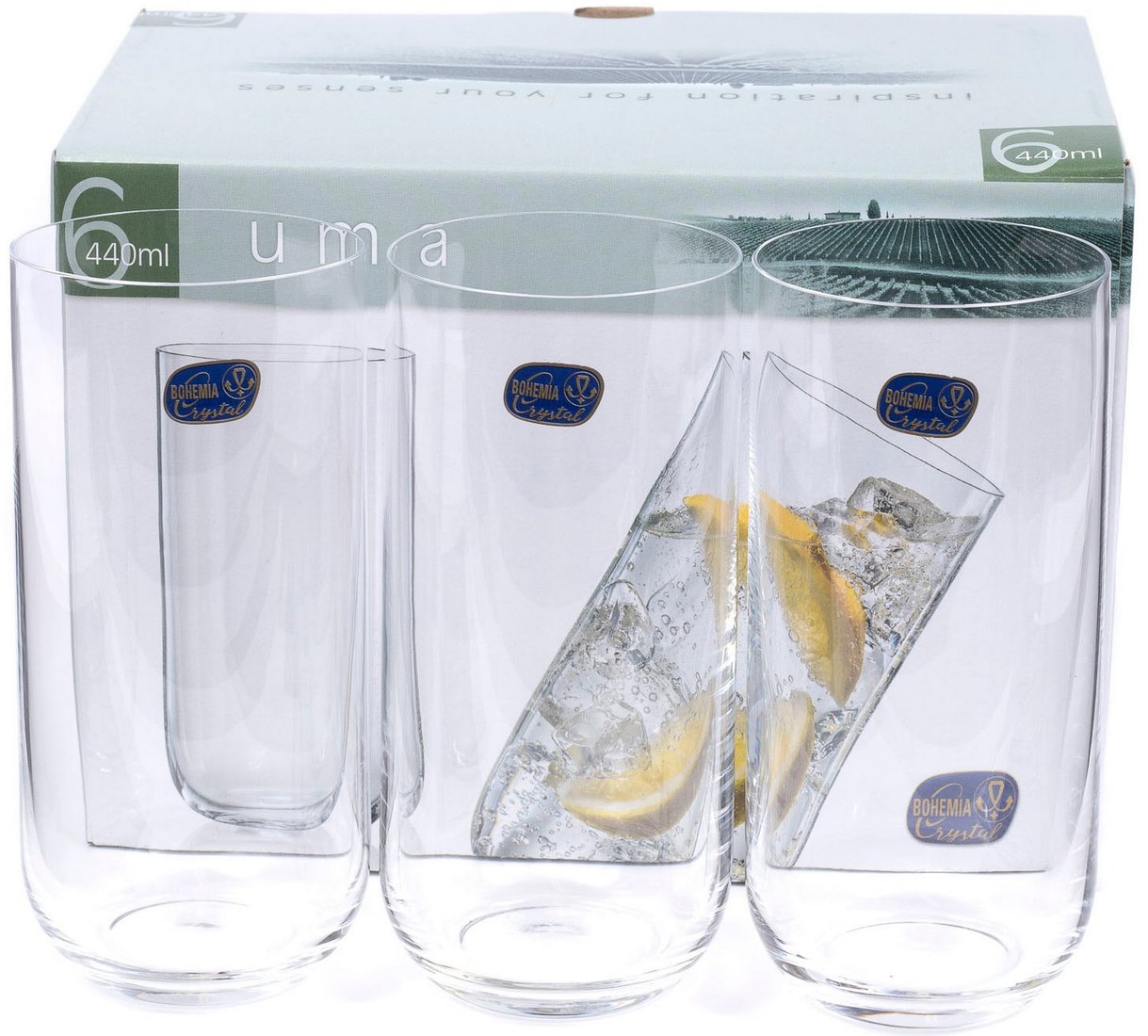 

Набор стаканов для воды и напитков Bohemia Crystal Uma 25287/440