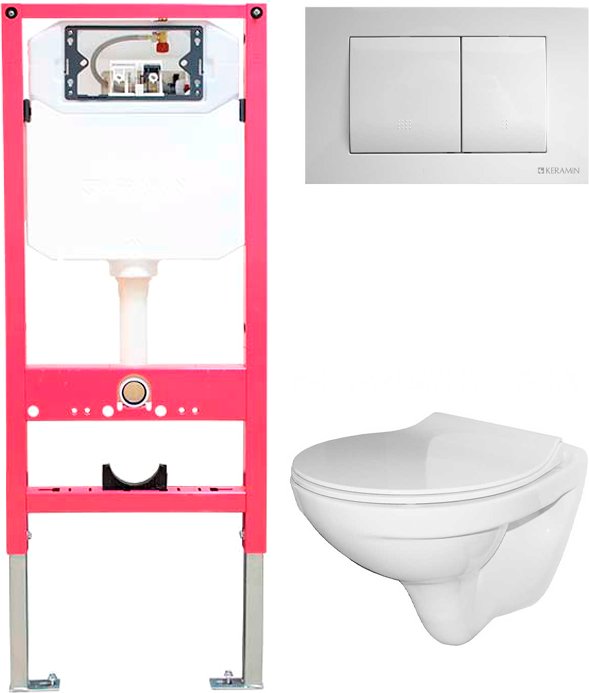 

Унитаз подвесной Керамин Санти R Slim МЛ Премиум c кнопкой K5236-К-EEA1 (микролифт)