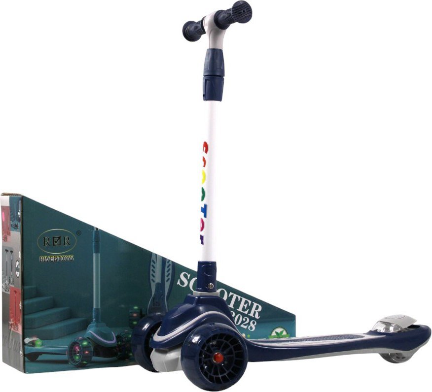 

Трехколесный самокат RiverToys HB-606 (синий)