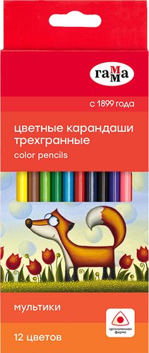 Набор цветных карандашей Гамма Мультики 290122_12 (12 цв)