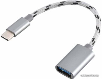 Адаптер USBTOP OTG USB3.1 Type-C – USB3.0 тканевый