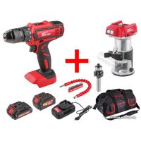  Wortex BD18251DLi0029A5 (шуруповерт, фрезер, 2 АКБ, сумка)