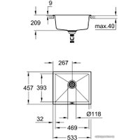 Кухонная мойка Grohe K700U 60-C 53.3/45.7 1.0 31654AT0 (серый гранит)