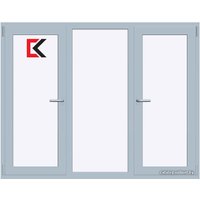 Окно ПВХ KBE System 70 2080x1430 П/О+Г+П/О СП2
