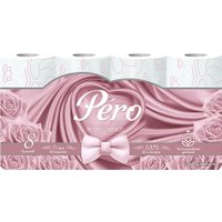 Туалетная бумага Pero с ароматом розы (3 слоя, 8 рулонов)