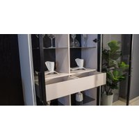 Шкаф распашной Неман мебель Модена МН-048-25-Ц2 (персидский жемчуг/лунный камень/черный/графит)