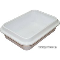 Туалет-лоток Сибирская кошка Премиум с бортиком (белый)