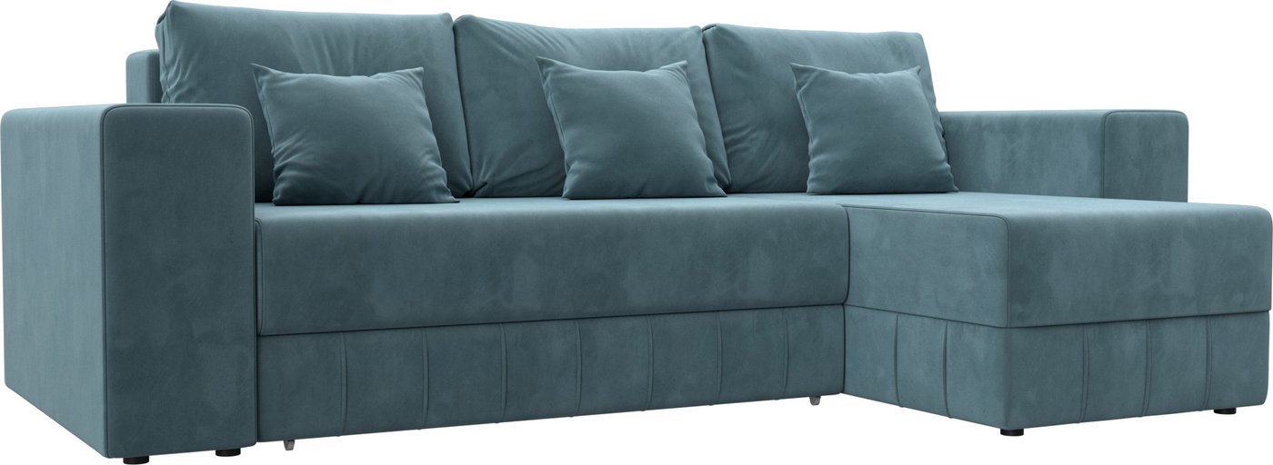 

Угловой диван Лига диванов Лига-076 универсальный 129841 (велюр Seven 113 бирюзовый)