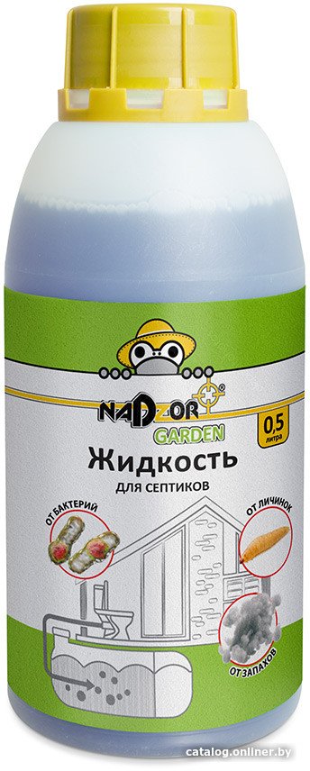 Жидкость для биотуалетов Nadzor Для выгребной ямы и дачных туалетов BIOWC1 (500 мл)