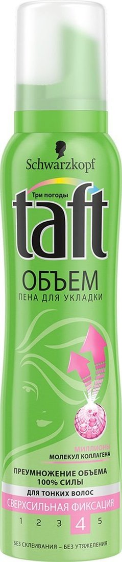 

Мусс Taft Объем Три погоды сверхсильная фиксация 50 мл