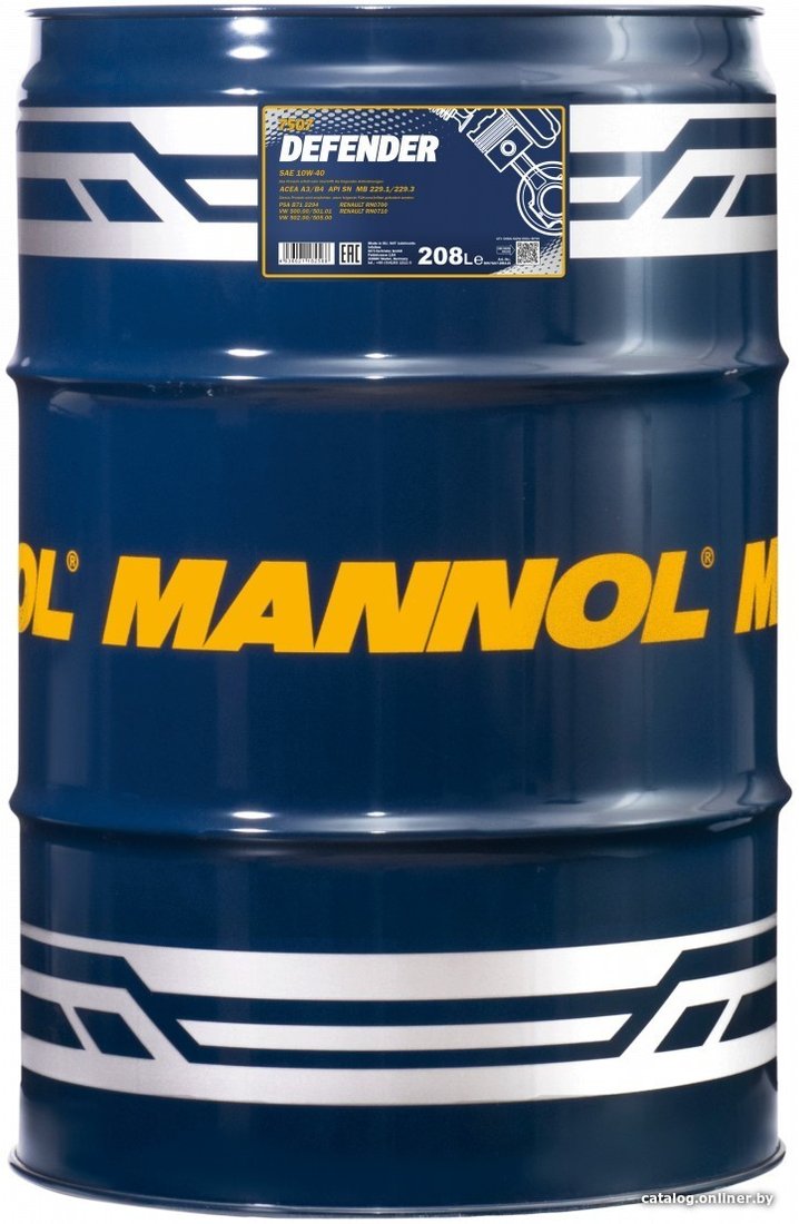 Моторное масло Mannol Defender 10W-40 208л