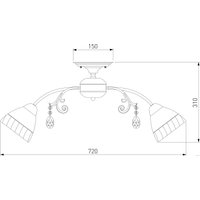 Припотолочная люстра Евросвет Camilla 30156/8 (белый/золотистый)