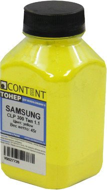 

Тонер Content для Samsung CLP-300 Тип 1.1 (желтый) 45 г
