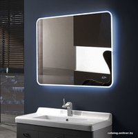  Алмаз-Люкс Зеркало с подсветкой и часами ЗП-65 80х60