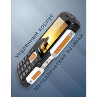 Кнопочный телефон Olmio X14 (черный/оранжевый)