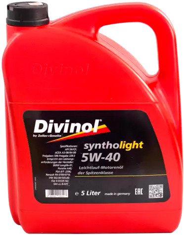 

Моторное масло Divinol Syntholight 5W-40 4л