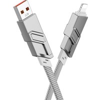 Кабель Borofone BU43 USB Type-C/Lighting - USB Type-C/USB Type-A (1.2 м, серый)