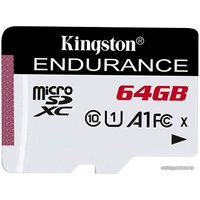Карта памяти Kingston High Endurance microSDXC 64GB