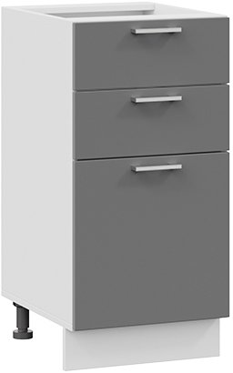 

Шкаф напольный Трия Габриэлла 1Н4Я3 (белый/титан)