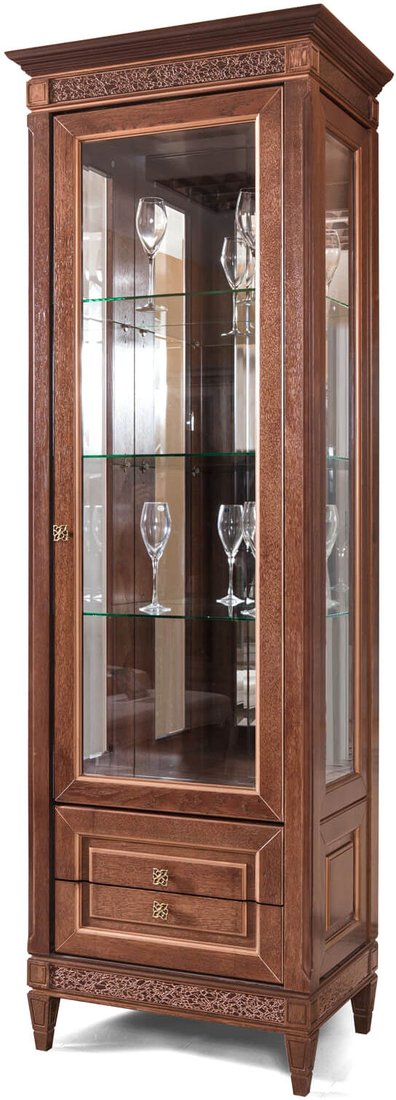 

Шкаф-витрина Гомельдрев Бристоль ГМ 6401 Дуб (табак)