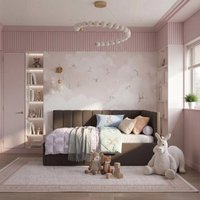 Кровать Лига диванов Лига-128 90 137805 (рогожка Амур 05 коричневый)