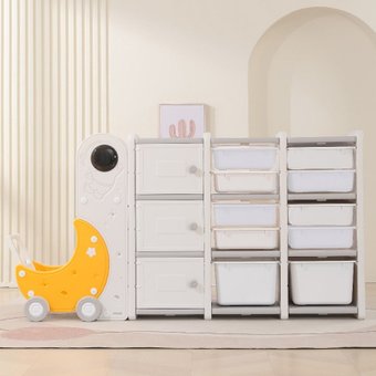 Комод UNIX kids Moon 13 PPTSMOON13YEL (3 полки + 10 ящиков)