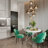 Кухонный стол Домус Твист-5 (белый/белый)