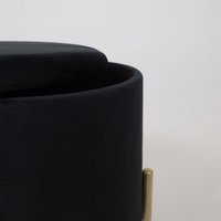 Пуфик AksHome Boot (черный велюр/золото)