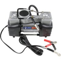 Автомобильный компрессор Nova Bright АК-75 (двухпоршневой, металлический корпус, кейс, LED-фонарь)