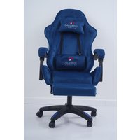 Игровое (геймерское) кресло Calviano 1584 (велюр, синий)