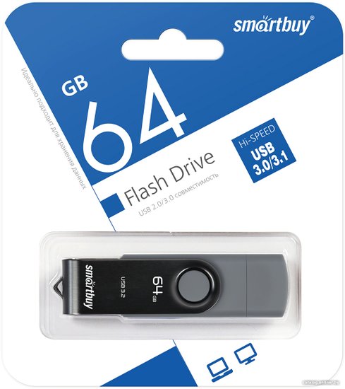 SmartBuy Twist Dual 64GB (czarny)