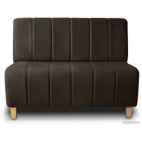 Диван Brioli Руди полоса двухместный (V12-коричневый)