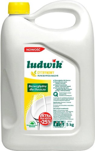 Средство для мытья посуды Ludwik Лимон 5 л
