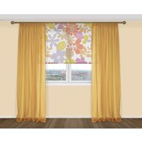 Комплект гардин Delfa Voile СТШ/Д-050 Voile/047 2x2.5 м (янтарно-золотой, 2 шт)