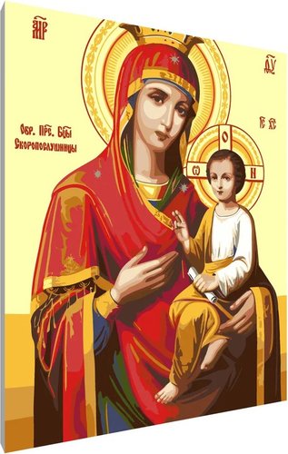 Картина по номерам PaintLine Икона божией матери Скоропослушница PL-00167