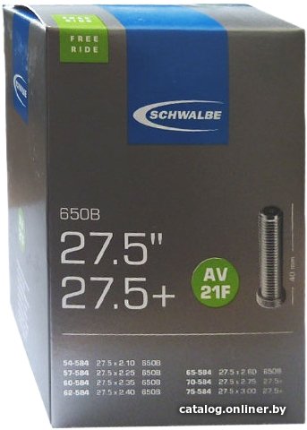 Велокамера Schwalbe AV21F 54/75-584 27.5x2.1-3.0 [10400030]