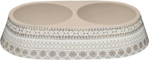 

Двойная миска TarHong Moroccan Wood PPMZ8151DBMW (бежевый с рисунком)