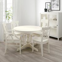 Обеденная группа Ikea Ингаторп/Ингольф 392.541.66 (белый/Нордвалла бежевый)