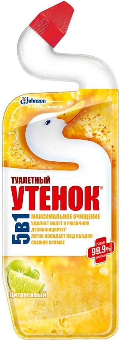 

Средство для унитаза Туалетный Утенок 5 в 1 Цитрус 0.5 л