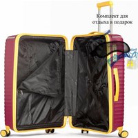 Чемодан-спиннер L'Case Seoul-M 75 л (бордовый)