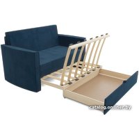 Диван Мебель-АРС Санта №2 (велюр темно-синий Luna 034)